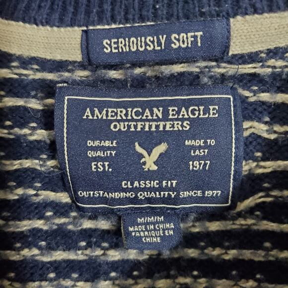 AEO | Seriously Soft Classic Fit Wool Blend Patterned Knit Pullover Sweater - Picture 4 of 6